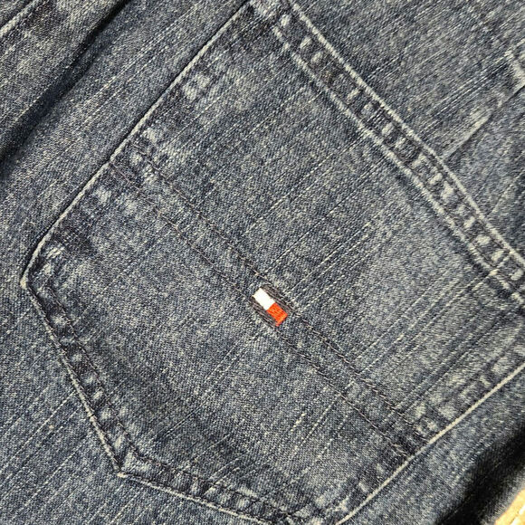 Y2K Tommy Hilfiger Jeans 8 Skirt Patch Logo Street Wear - Picture 5 of 7